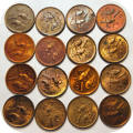 Top Grade RSA:  1966 to 1989 1c lot in superb condition!  Bid per coins to take the 16 lot.
