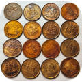 Top Grade RSA:  1966 to 1989 1c lot in superb condition!  Bid per coins to take the 16 lot.