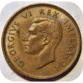 Top Grade SA Union:  1942 Half Penny in Lustrous UNC!