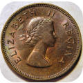Top Grade SA Union: Lustrous 1957 Half penny 1/2d in RED Brilliant UNC!!