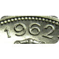 RSA silver:  `Larger 2` 1962 van Riebeeck 20c in Brilliant UNC!