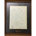 Original PICASSO gallery print - hand signed by Picasso in pencil in 1956 - COMES FRAMED
