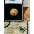 24k Natura Rhino Coin 1/4 Oz Limited Edition