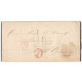 1868 - Pre-stamp Dutch mourning cover Rozendal to Gravenhage