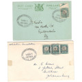1949 and 1950 Industrial Exhibtions in Pretoria  - First and Second - 2 covers and card