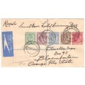 1937 Spectacular Sunset cover in Tamsen`s hand from Nylstroom to Bloemfontein - CGH definitives