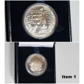 Protea - R1 Silver Proof 1999 -  Gold Mining - SA Mint Coa