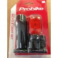 Probike bicycle black pro vision LED light set