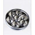 Indian Spice Tray (Spice Box or Spice Rack - also known as Masala Dabba), Stainless Steel