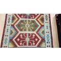 afghan kilim hand knotted 190cm x 125cm (with certificate)