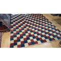 Persian Afghan Modern Design Carpet 214cm x 184cm Hand Knotted