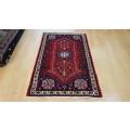 Persian Abadeh Carpet 124cm x 80cm Hand Knotted
