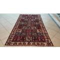 Persian bakhtiary Carpet 291cm x 160cm hand knotted (with certificate)