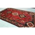Persian Shiraz Carpet 256cm x 169cm Hand Knotted