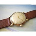 VINTAGE 9 KT GOLD CYMA BIG PILOT WATCH FROM THE 40'S