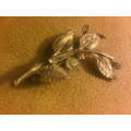 Vintage Silver ? Flower Brooch