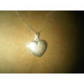 Vintage Sterling Silver Necklace & Heart Locket