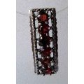 925 Sterling Silver and Genuine Garnets Pendant