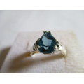 Sterling Silver and London Blue topaz Ring