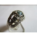 Sterling Silver Topaz and Pears Ring