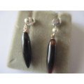925 Sterling Silver  and  Black Onyx Earrings