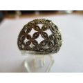 925 Sterling Silver and Marcasite Ring.