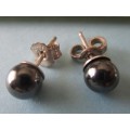 925 Sterling Silver and Hematite  Earrings.