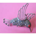 925 Sterling Silver and Marcasite '' bird '' Brooch