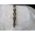 Beautiful 925 Sterling Silver and Marcasite  Bracelet