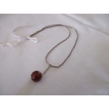 Sterling Silver and Carnelian Necklace