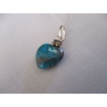 Sterling Siver Heart turquoise Pendant