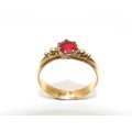 Brilliant Mexican Fire opal Ring in 9ct yellow gold