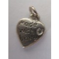 Sterling Silver `` Made with Love ` Charm