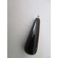 Sterling Silver and Black Onyx Drop Pendant or charm