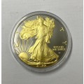 2022 .999 Silver Eagle (Black Ruthenium and 24 kt gold edition ) limited to 500 Pcs!!!