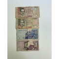 Lot of 4 Mauritius Rupee