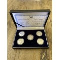 Big 5 series of five silver Proof medallions