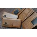camel mountain lakes wallet with custom engraving real leather