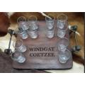 Kiaat 12 glass shooter set with custom engraving fathers day