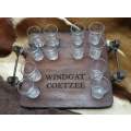 Kiaat 12 glass shooter set with custom engraving fathers day