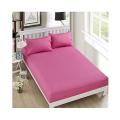 QUEEN-ELASTICATED FITTED SHEET + TWO PILLOW CASES colors per table in description