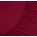 QUEEN-ELASTICATED BURGUNDY FITTED SHEET + TWO PILLOW CASES