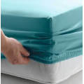 QUEEN-ELASTICATED FITTED SHEET + TWO PILLOW CASES