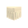 QUEEN-Fitted Valance Sheet with all around frill and 2 pillow cases *cream color*