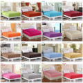 QUEEN-ELASTICATED FITTED SHEET + TWO PILLOW CASES COLORS AS PER LIST ON description tab