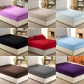 Luxury Plain Poly Cotton Fitted Sheet For All Bedding** Size:Queen