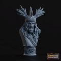 1:8 Scale - Gallic Chief Head Bust Including Plinth