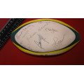 Mini Springbok Rugby Gilbert Ball with Unknown Signatures / Autographs