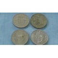 British Coin - 1 Shilling ( 4 in Lot)