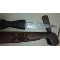 Africa Tribal Knife / Dagger Ax Combination - Ovambo Ndoro (Namibia/Angola) RARE FIND